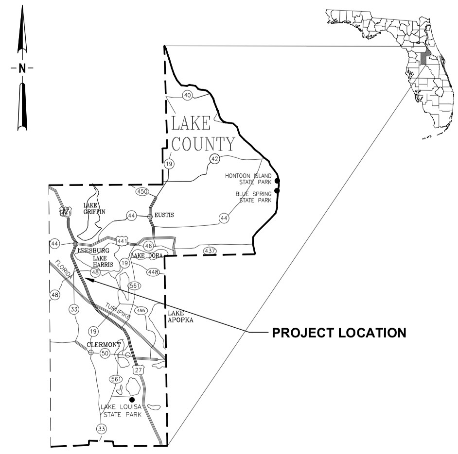 This map shows the location of the new water tank